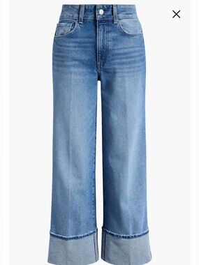 PAIGE Sasha Cuffed High Waist Ankle Wide Leg
